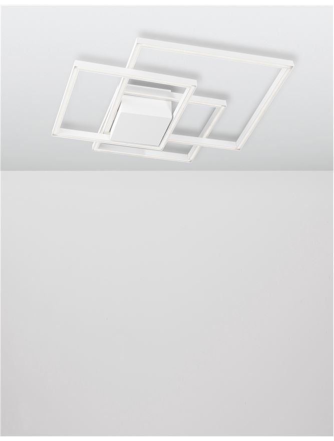 BIL White Aluminium & Acrylic Right Angle Medium Ceiling Light - ID 10577