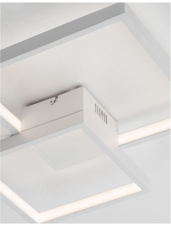 BIL White Aluminium & Acrylic Right Angle Small Ceiling Light - ID 10576
