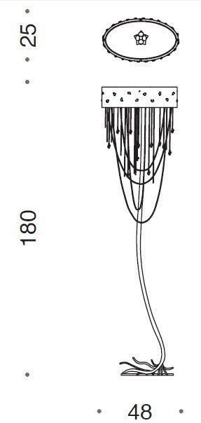 Herit 4 Light Murano Glass Floor Lamp - ID 8037