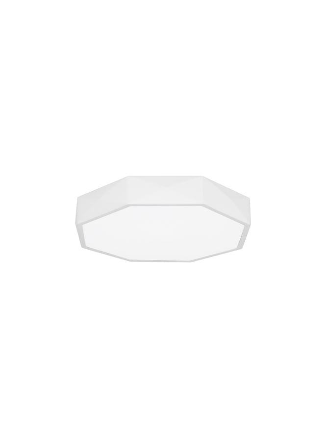 EBB Diffused Sandy White Aluminium Angular Edge Ceiling Light - ID 10591