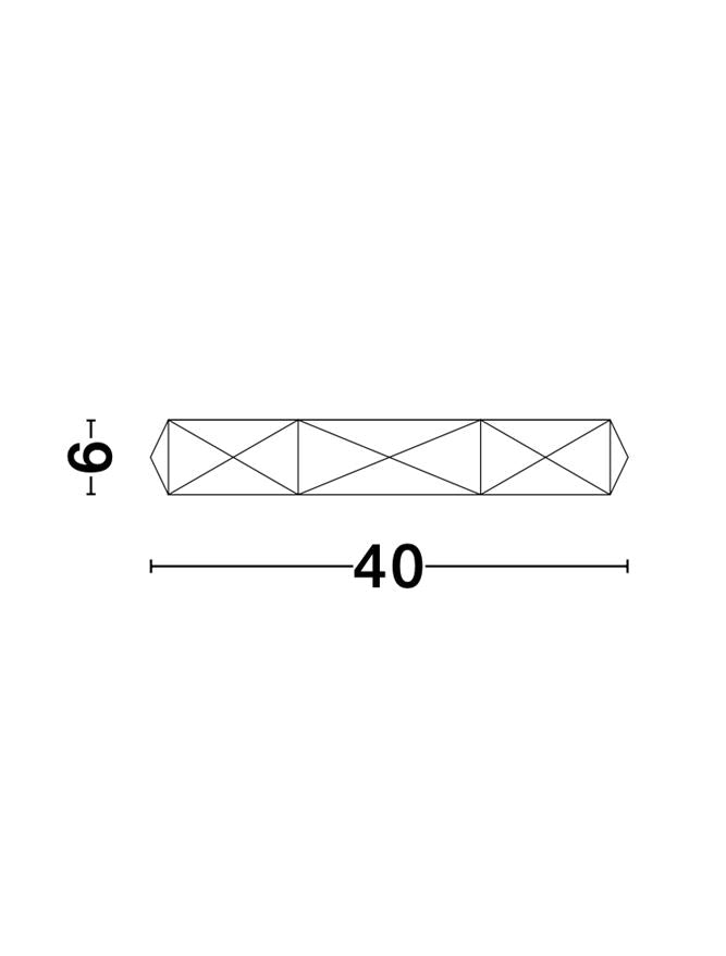 EBB Diffused Sandy White Aluminium Angular Edge Ceiling Light - ID 10591