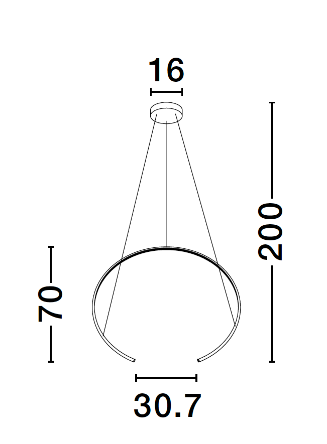 BRE Sandy Black Aluminium & Acrylic Split Loop Tubular Pendant - ID 10192