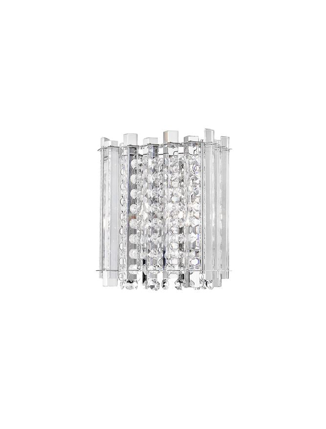 ELE Chrome Aluminium & K9 Crystal Wall Light - ID 10487
