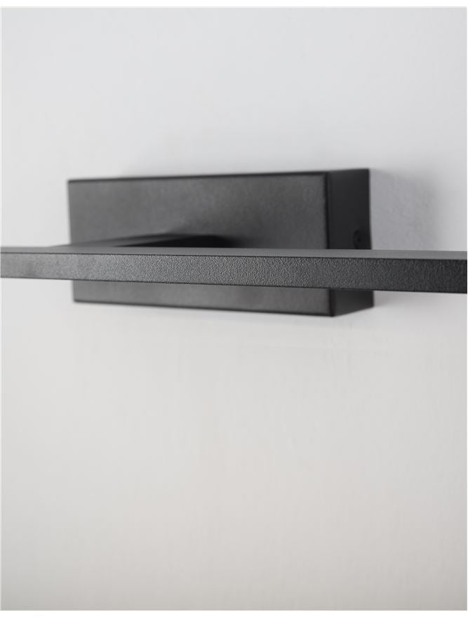 MON 41.5cm Black Single Arm LED Bathroom Wall Light - ID 10975
