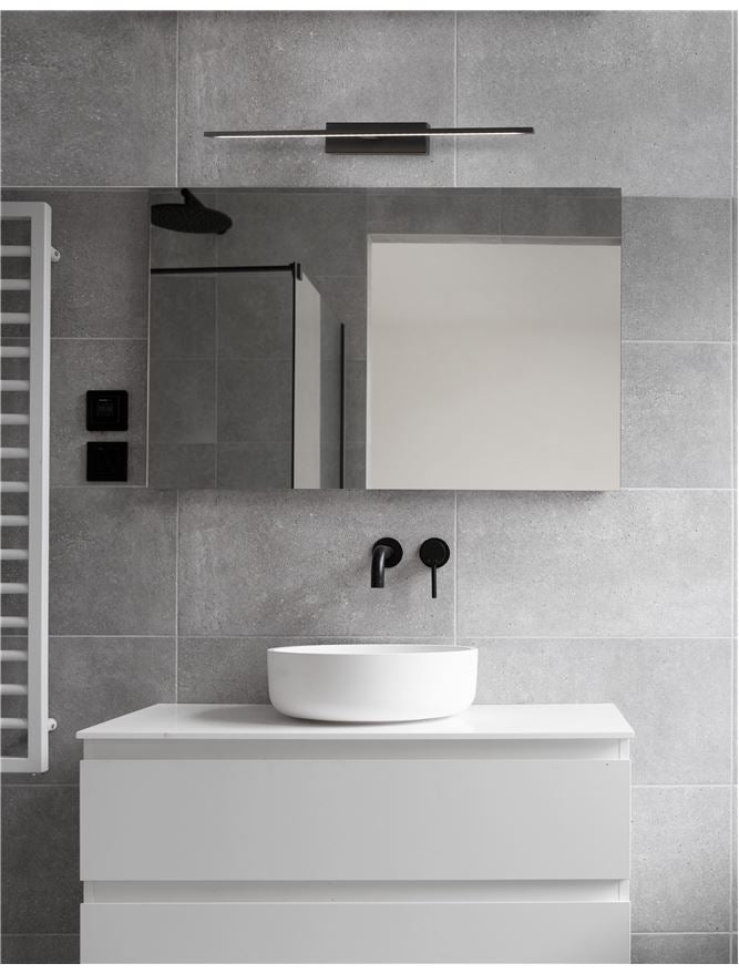 MON 62cm Black Single Arm LED Bathroom Wall Light - ID 10976
