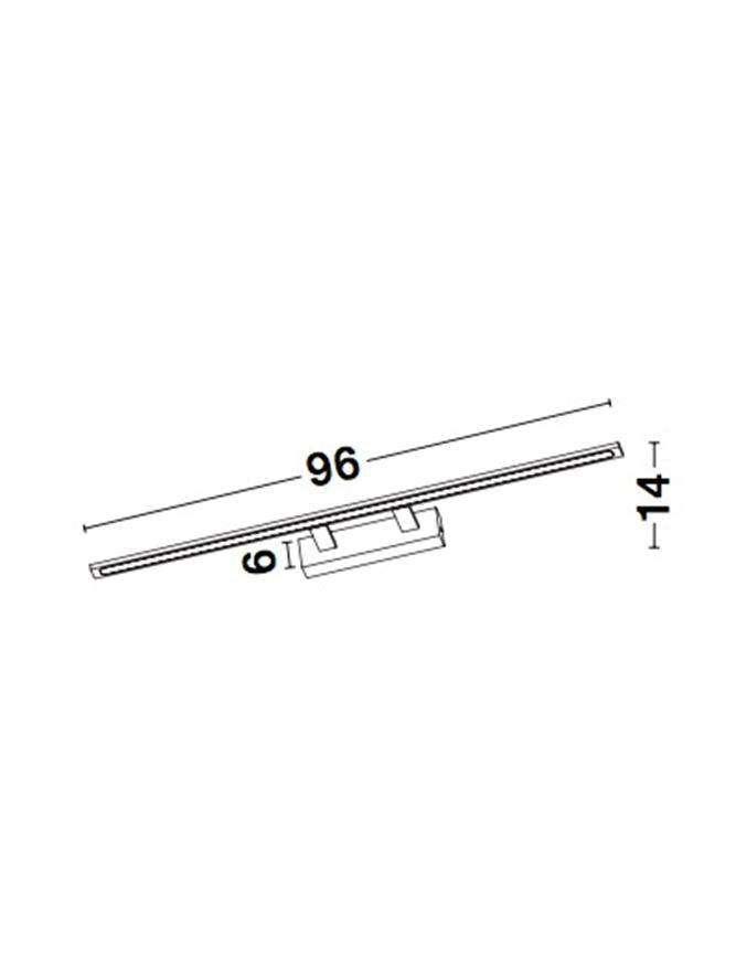 LIV 96cm White Twin Arm LED Bathroom Wall Light - ID 10985