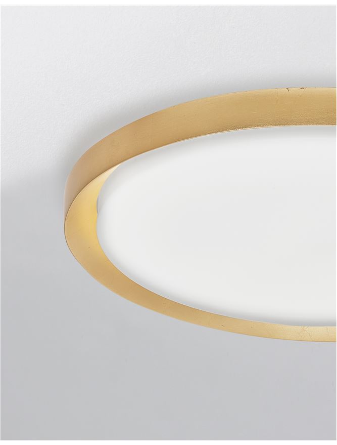 TRO Diffused Gold Leaf Aluminium Medium Ceiling Light - ID 10598