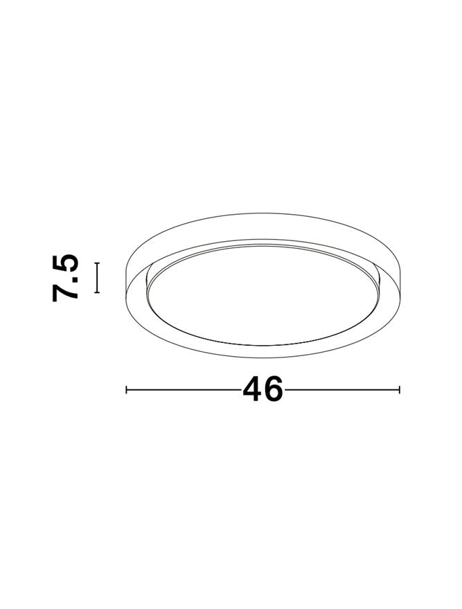 TRO Diffused Gold Leaf Aluminium Medium Ceiling Light - ID 10598