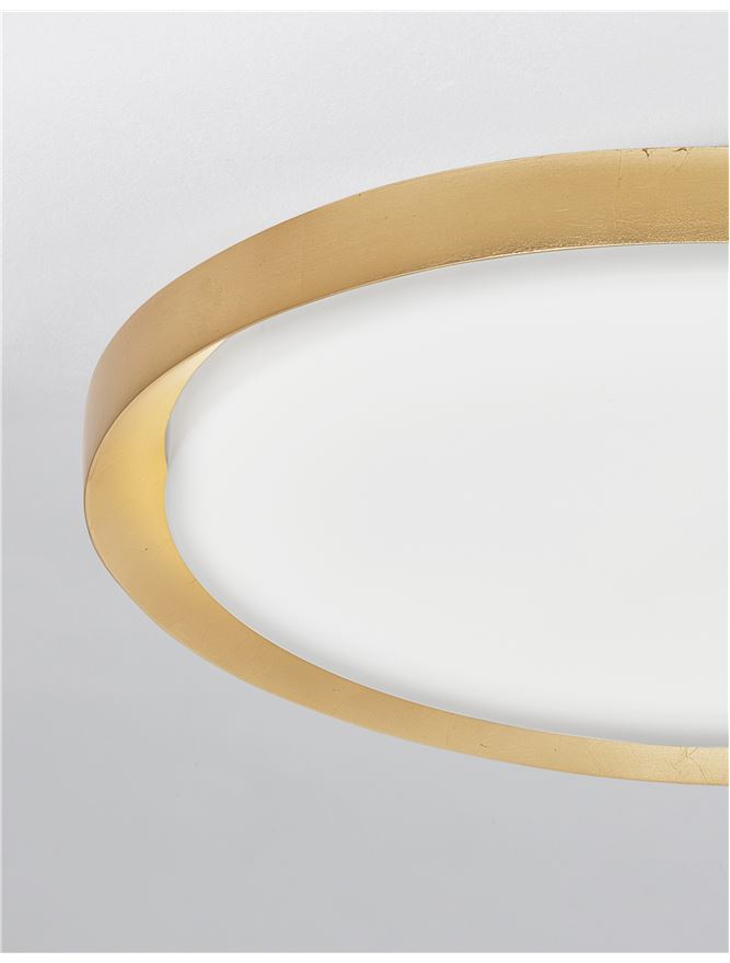 TRO Diffused Gold Leaf Aluminium Large Ceiling Light - ID 10599