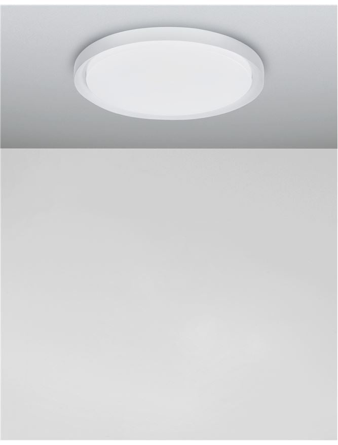 TRO Diffused White Aluminium Large Ceiling Light - ID 10601