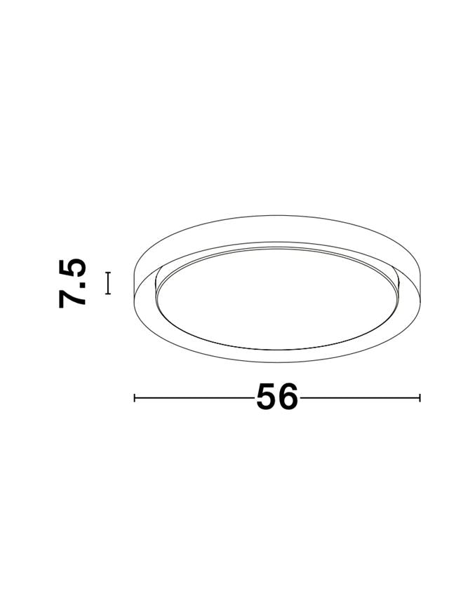 TRO Diffused White Aluminium Large Ceiling Light - ID 10601