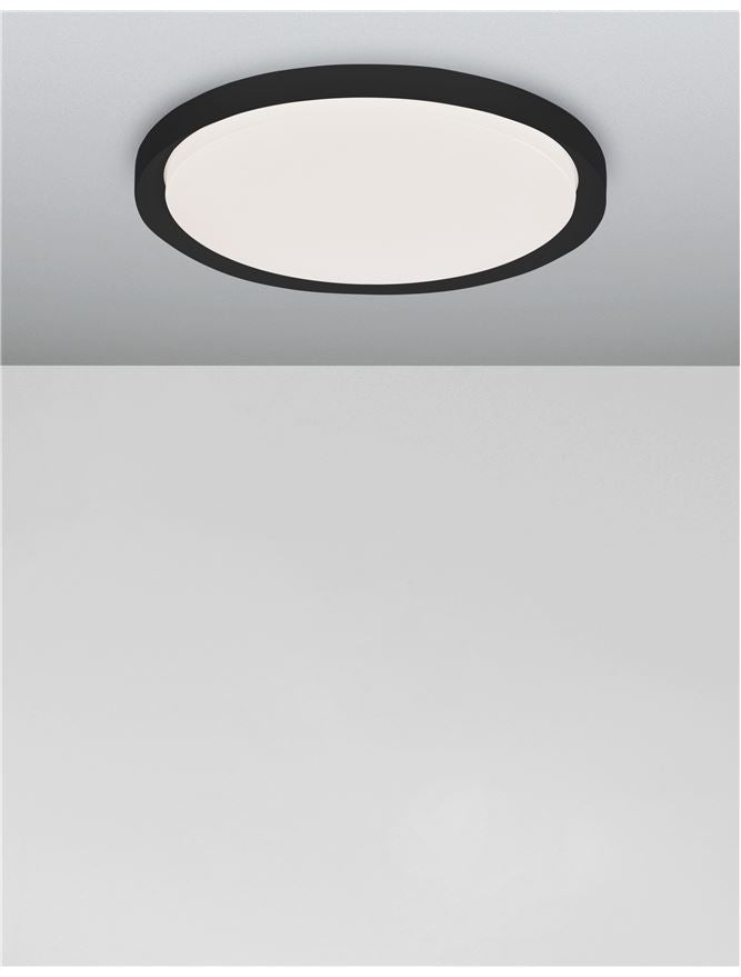 TRO Diffused Black Aluminium Large Ceiling Light - ID 10604