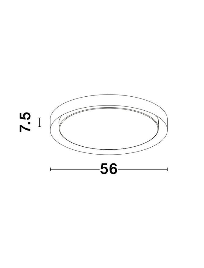 TRO Diffused Black Aluminium Large Ceiling Light - ID 10604