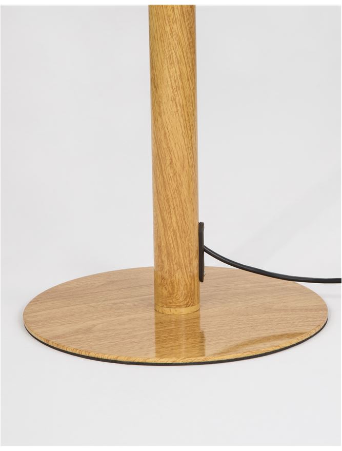 Wooden Floor Lamp with Spiral LED - ID 11403