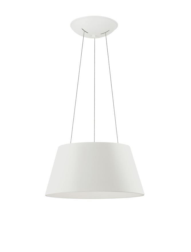 VOL White Metal Tapered Drum With Acrylic Diffused Inner Pendant - ID 10448