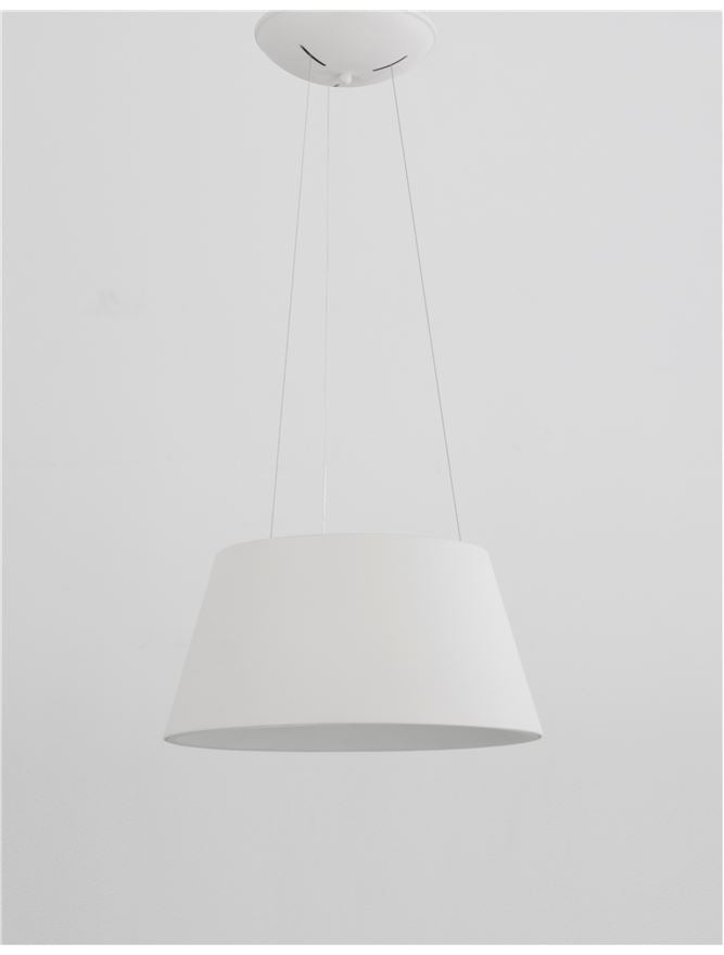 VOL White Metal Tapered Drum With Acrylic Diffused Inner Pendant - ID 10448