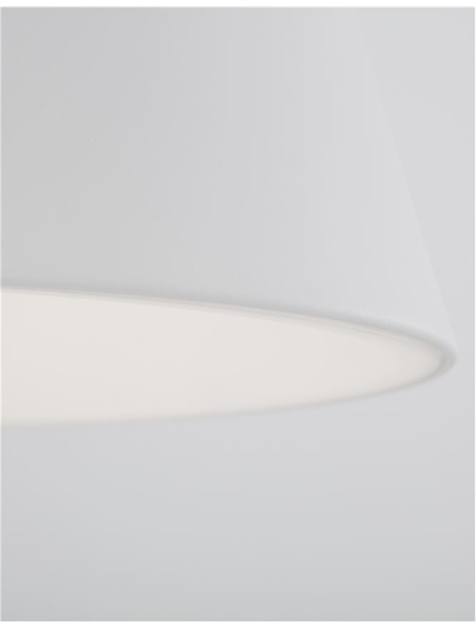 VOL White Metal Tapered Drum With Acrylic Diffused Inner Pendant - ID 10448