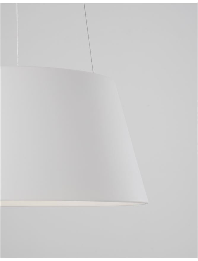 VOL White Metal Tapered Drum With Acrylic Diffused Inner Pendant - ID 10448