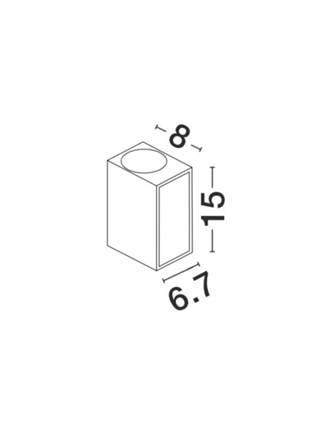 NER Compact Squared Edge White Outdoor Wall Up / Down Light - ID 10823