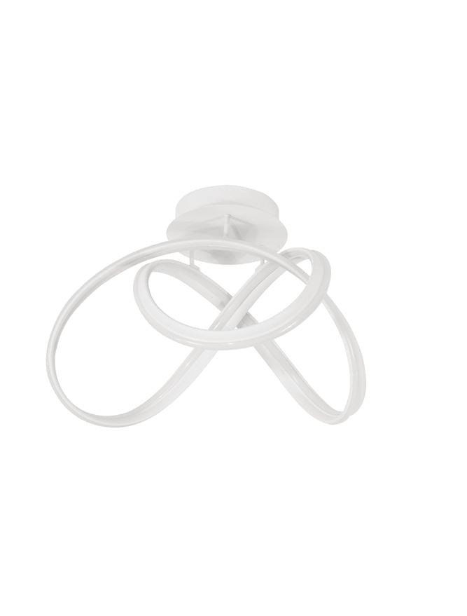 TRU Dimmable Sandy White Aluminium & Acrylic Knot Ceiling Light - ID 10362