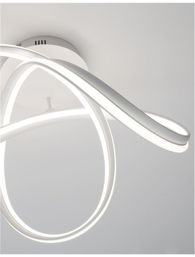 TRU Dimmable Sandy White Aluminium & Acrylic Knot Ceiling Light - ID 10362