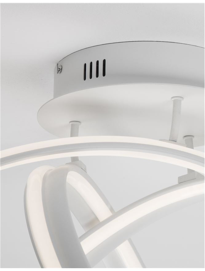 TRU Dimmable Sandy White Aluminium & Acrylic Knot Ceiling Light - ID 10362