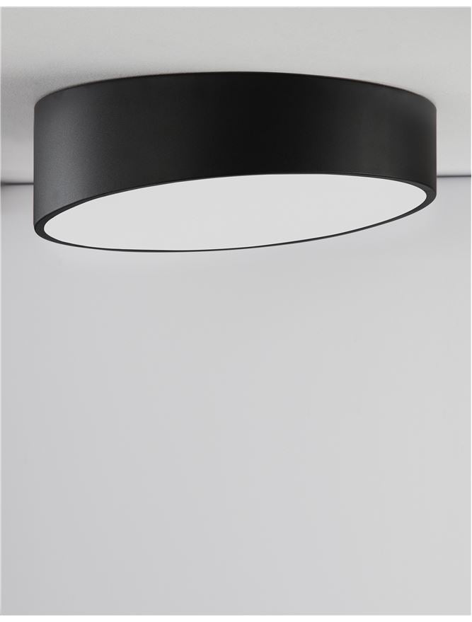 MAGG Diffused Sandy Black Angled Cylinder Large Flush Ceiling Light - ID 10587