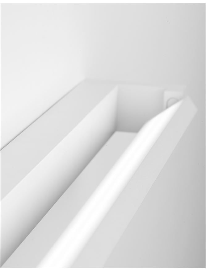 LIN Sandy White Aluminium & Acrylic Rotating Long Linear Wall Light - ID 10358