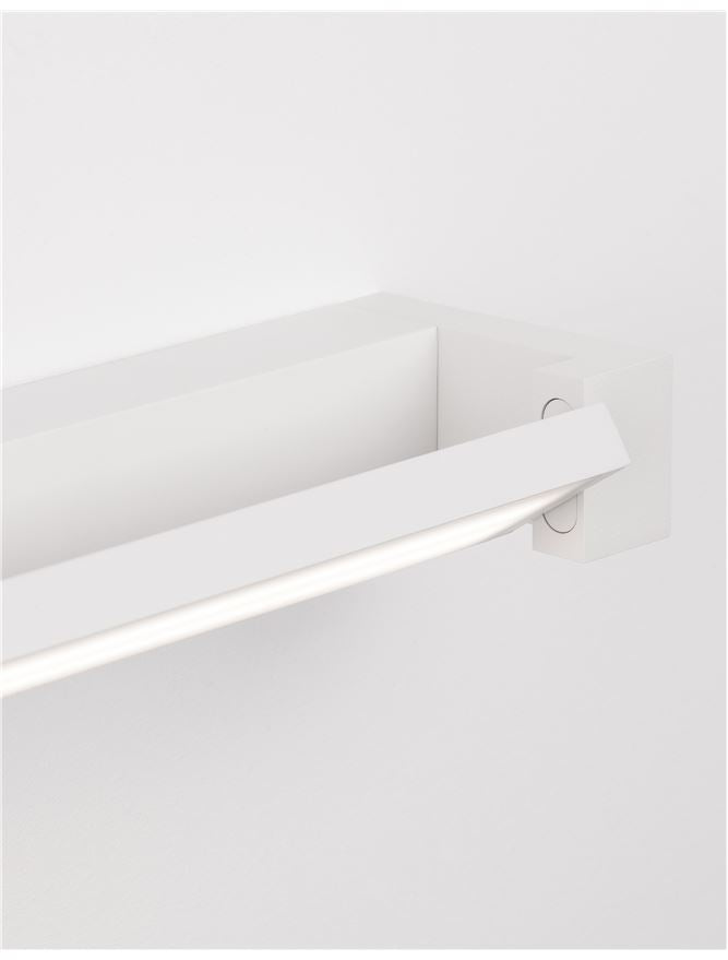 LIN Sandy White Aluminium & Acrylic Rotating Long Linear Wall Light - ID 10358