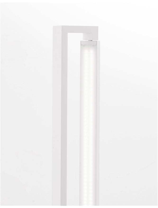 LIN Sandy White Aluminium & Acrylic Rotating Short Linear Floor Light - ID 10360