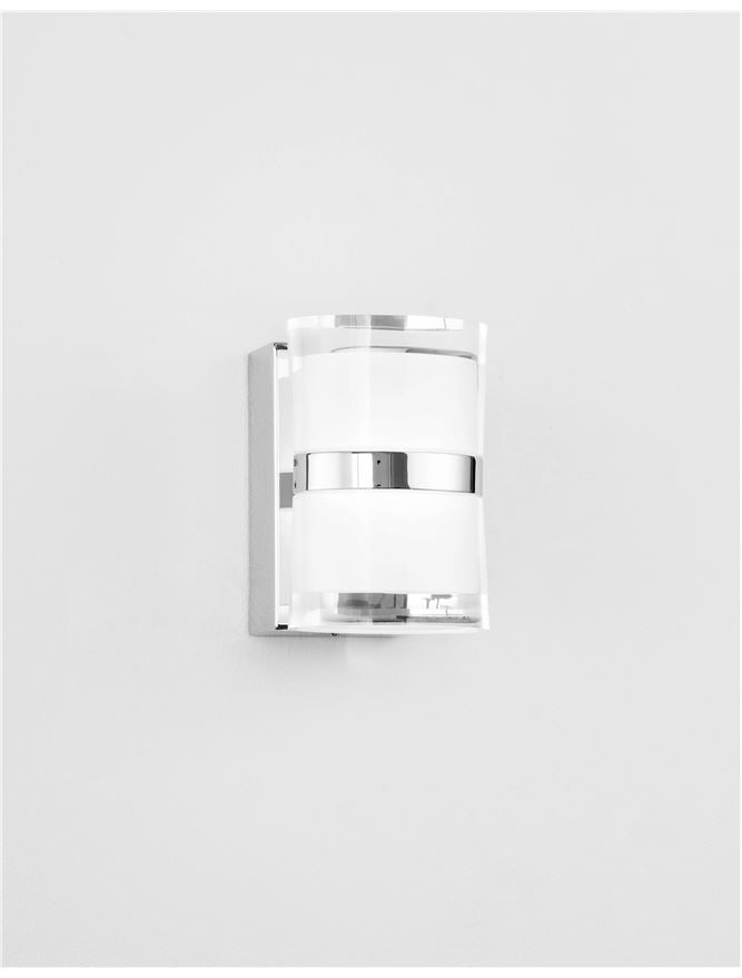SAB Chrome Aluminium & Acrylic Up / Down Bathroom Wall Light - ID 10910