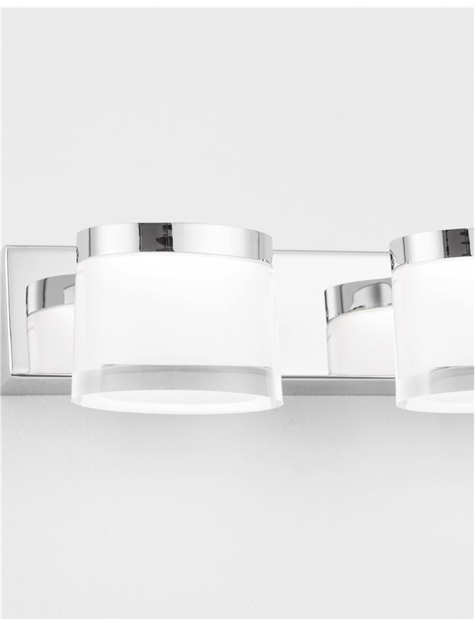 SAB Chrome Aluminium & Acrylic Quad Bathroom Wall Light - ID 10913