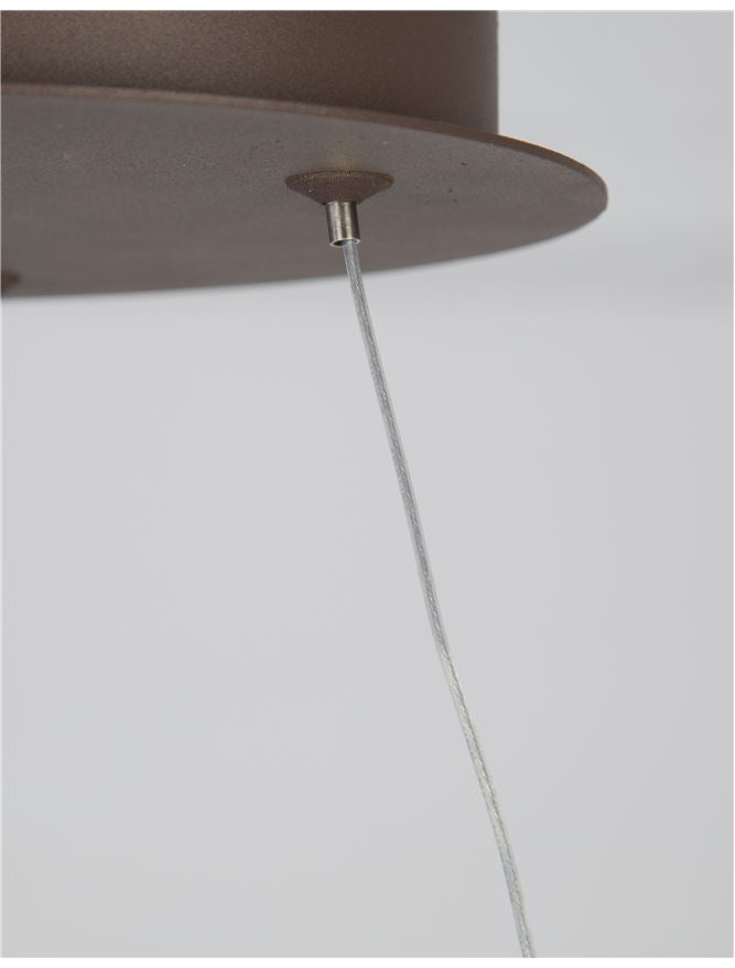 MENT Dimmable Sandy Coffee Aluminium & Acrylic Knotted Swirl Pendant - ID 10455