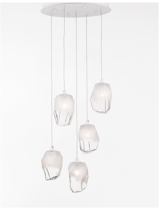 ICE Gradient Glass 5 Lamp Multiple Pendant Pendant - ID 10626