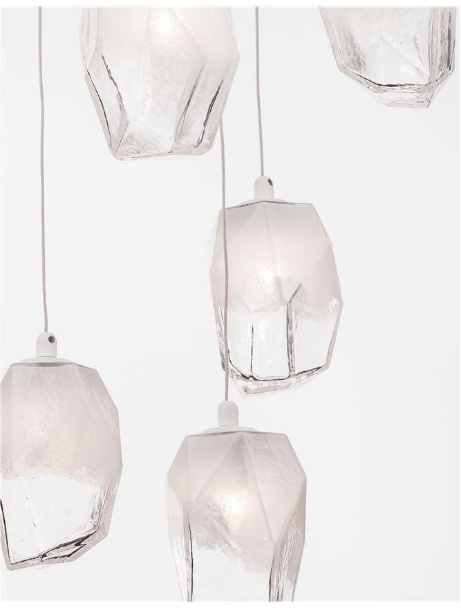 ICE Gradient Glass 5 Lamp Multiple Pendant Pendant - ID 10626