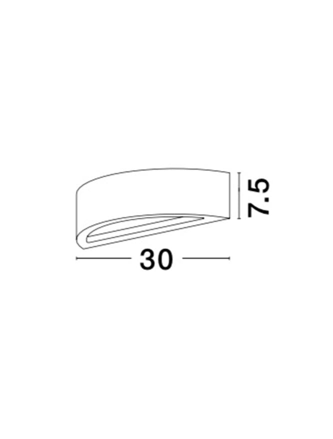 SAN Wall Washer In White Gypsum - ID 11156