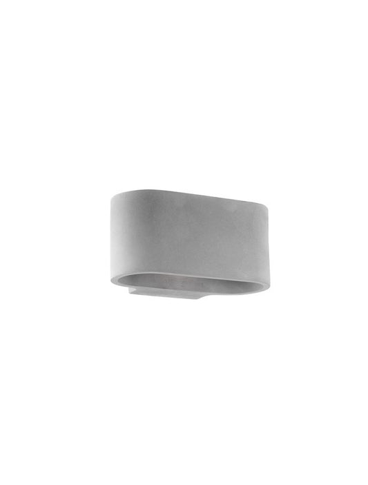 Curved Up & Down Light In Grey Concrete - ID 10673
