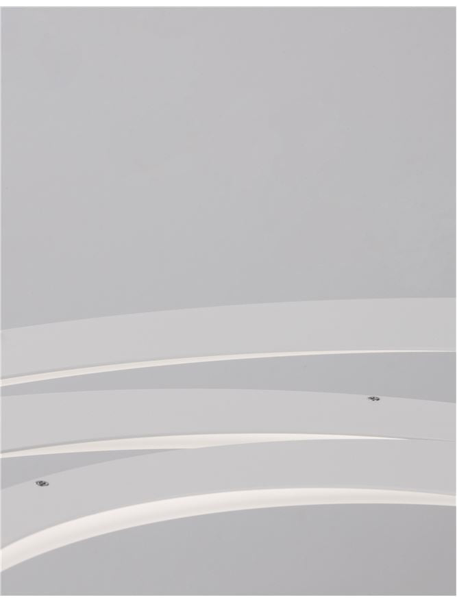 GAL Chrome Aluminium & Acrylic Dimmable Galactic Rings Pendant Large - ID 10474
