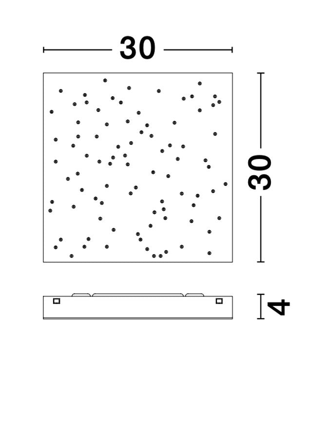 CIE Black ABS Starry Night Remote Control Modular Ceiling Tile - ID 10580