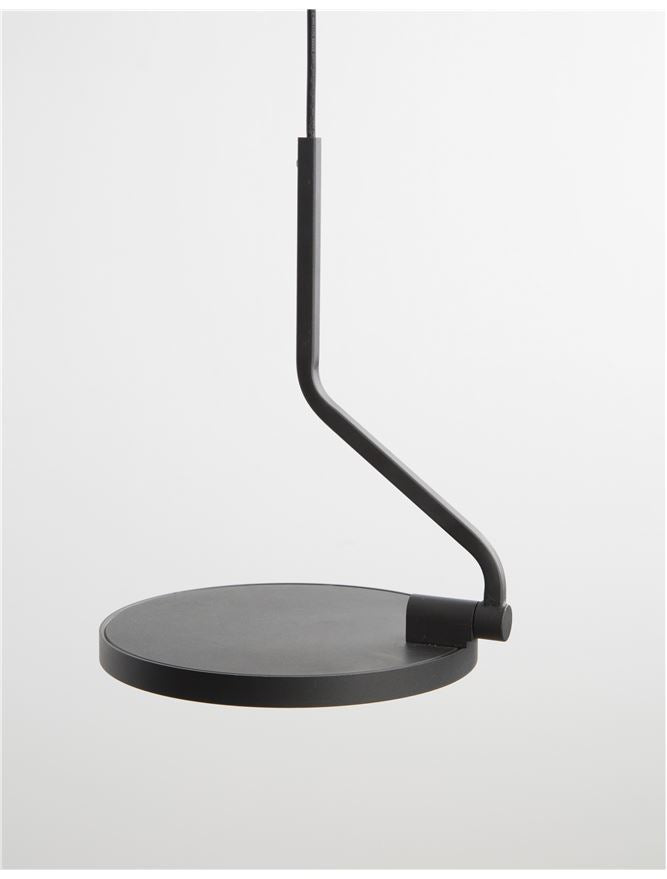 LUC Sandy Black Aluminium & Acrylic Tripple String Pendant - ID 10147
