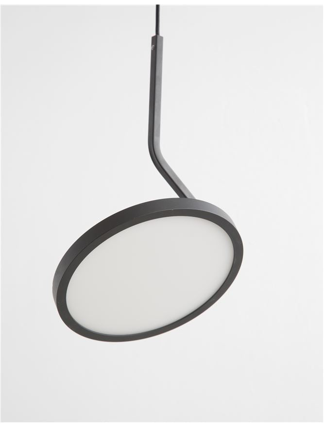 LUC Sandy Black Aluminium & Acrylic Tripple String Pendant - ID 10147