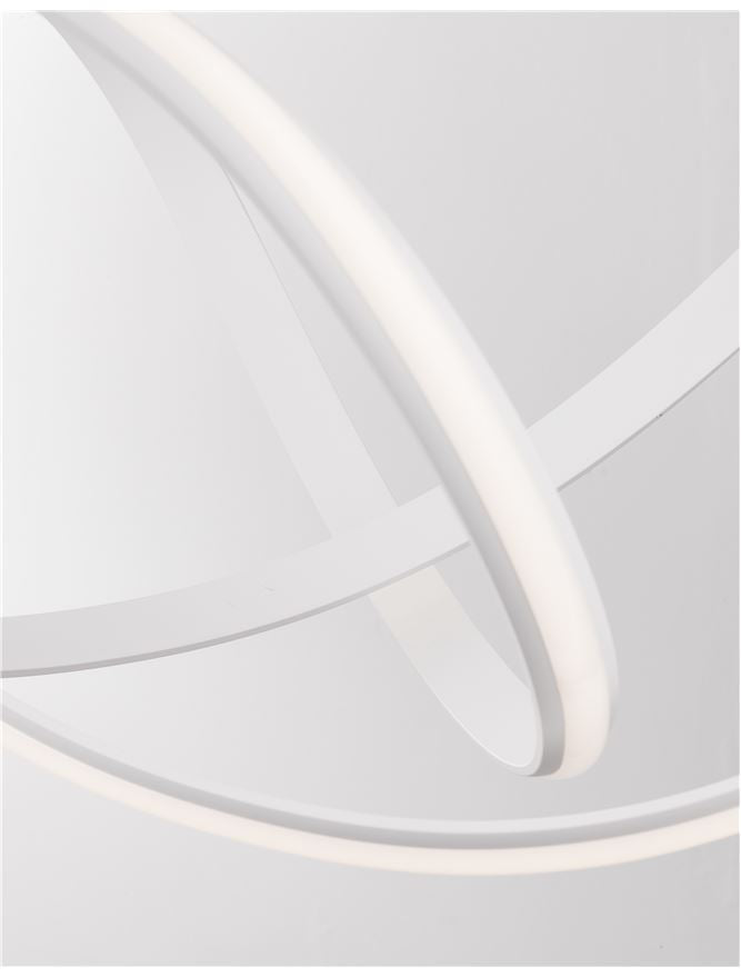 APU Dimmable Sandy White Aluminium & Acrylic Swirl Large Pendant - ID 10452