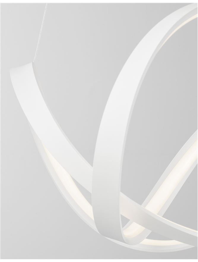 APU Dimmable Sandy White Aluminium & Acrylic Swirl Small Pendant - ID 10450