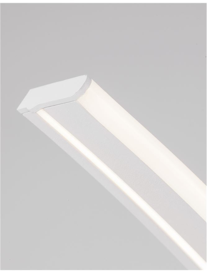 BRET Sandy White Aluminium & Acrylic Edged Arched Floor Light - ID 10436