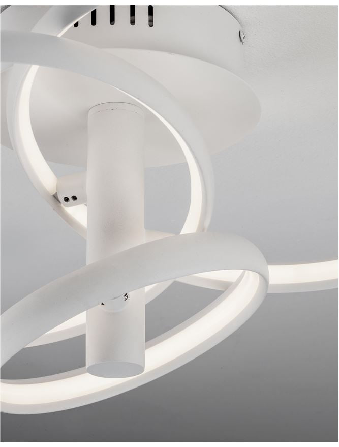 EMI Sandy White Aluminium & Acrylic Adjustable Ceiling Light - ID 10323