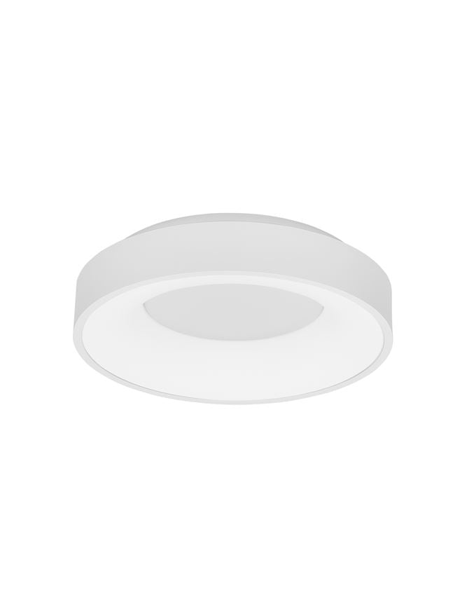RAN Sandy White Aluminium & Acrylic Dimmable Warm Light Ring Flush Small - ID 10611