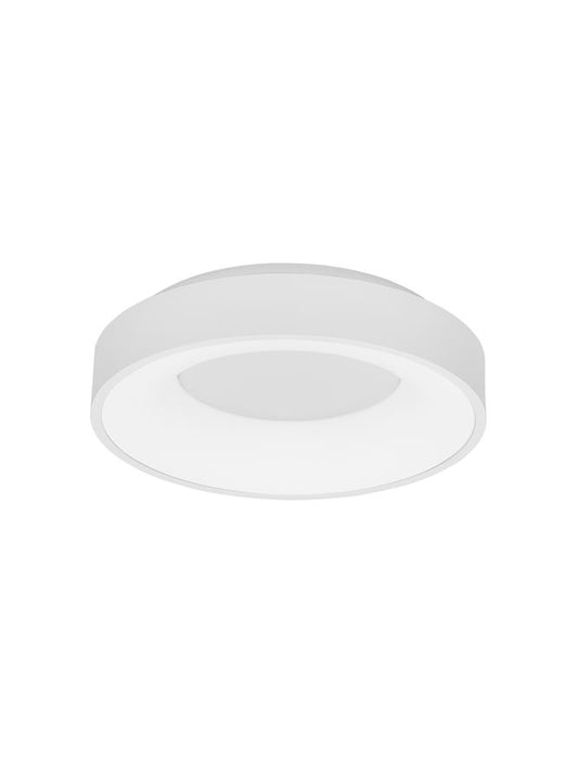 RAN Sandy White Aluminium & Acrylic Dimmable Warm Light Ring Flush Small - ID 10611
