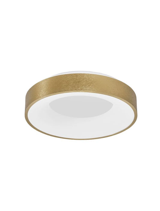 RAN Brushed Gold Aluminium & Acrylic Dimmable Warm Light Ring Flush Small - ID 10615