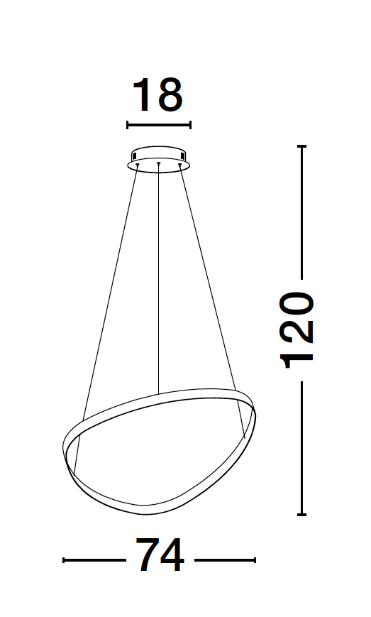 ARI Dimmable Sandy Black Aluminium & Acrylic Single Ring Pendant - ID 10225