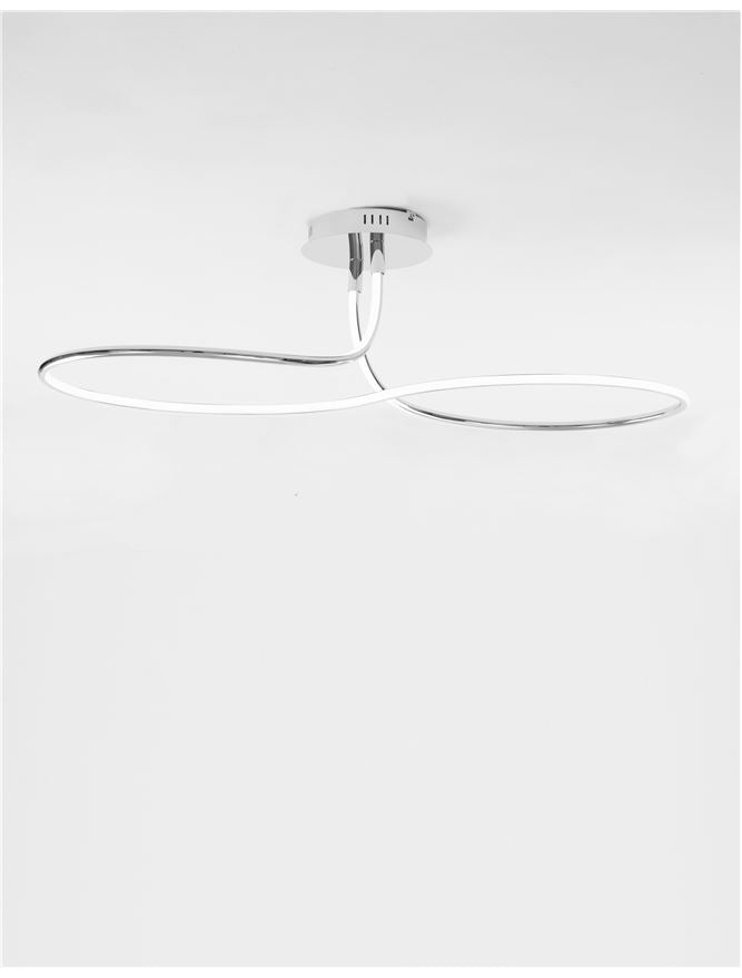 FUNG Chrome Aluminium & Acrylic Large Ceiling Light - ID 10582